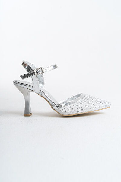 Redoxy Γυναικεία παπούτσια με λουράκι με λεπτό τακούνι Stiletto με πέτρινο σχ...