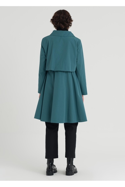 Armağan Beli Büzgülü Kısa Trençkot
