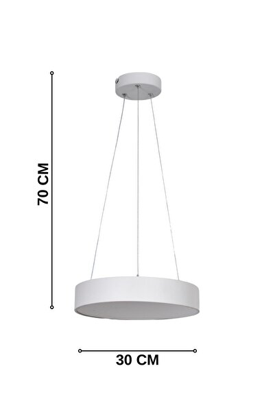 Modavize Dakota Modern Panel Ledli Salon Oturma Odası Yatak Odası Mutfak Beyaz Renk Led Avize (BEYAZ IŞIK)