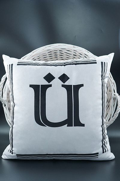 ASDİVA Velvet Letter Throw Pillow Cover 43X43 cm Double Sided Leper Cat Pattern