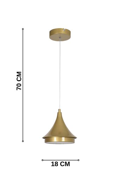 Modavize Pare Modern  Panel Ledli Hol Antre Çocuk Odası Mutfak Eskitme Renk Led Tekli Avize (BEYAZ IŞIK)