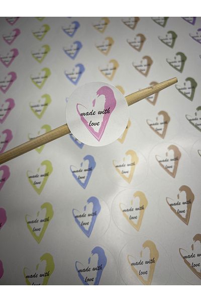 zeinapp 35Pcs 4X4 Sizes Hearted Thank You Sticker - Thank You Packaging Material