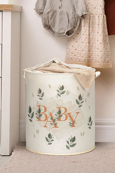 PRENDİ HOME Καλάθι αποθήκευσης παιχνιδιών 37x40 Baby Printed - Dirty Laundry, Gathered Mouth