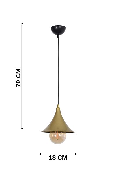 Modavize Thomas Modern Design - Children's Room and Kitchen Tumbled Color Metal Single Chandelier (Without Bulb)