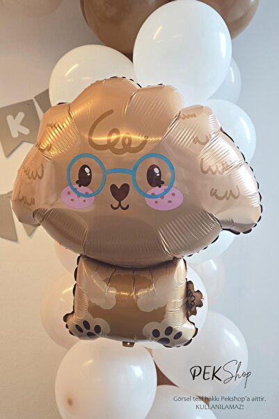 PEKSHOP Poodle Köpek Folyo Balon Köpek Şekilli Balon 60x54cm
