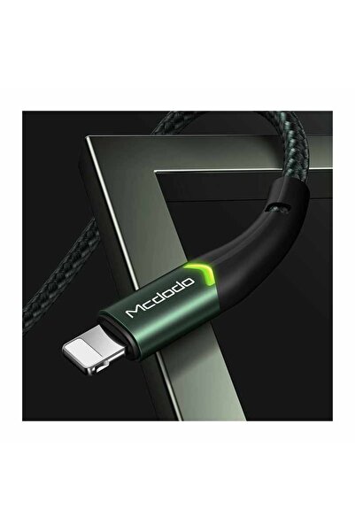 Mcdodo CA-7841 Çift Işıklı Led Switch 2A Iphone Lightning Şarj Kablosu Yeşil 1.2 M