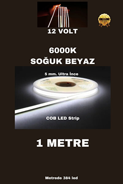 ankarateknik 5mm. Ultra İnce 1 METRE COB Şerit Led/ Renk Seçiniz