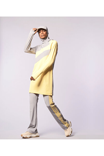 FD SPORTS Yellow Hooded Quick Dry Sweatpants