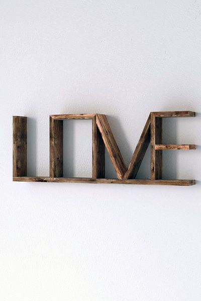 HOMS LovU Homs wooden wall shelf, 75 x 8 x 27 cm, brown