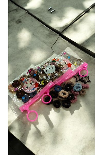 SHOPNEST Pachet de 3 mini agrafe de cauciuc pentru fete, agrafe de păr