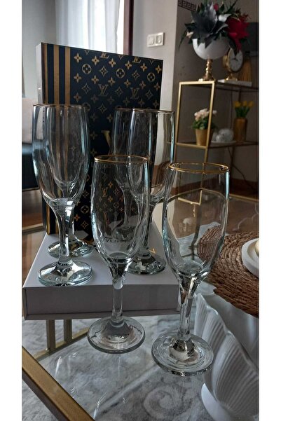 ariana sytle Yaldızlı Lav 6'lı Kahve Yanı Su Bardağı 190 cc