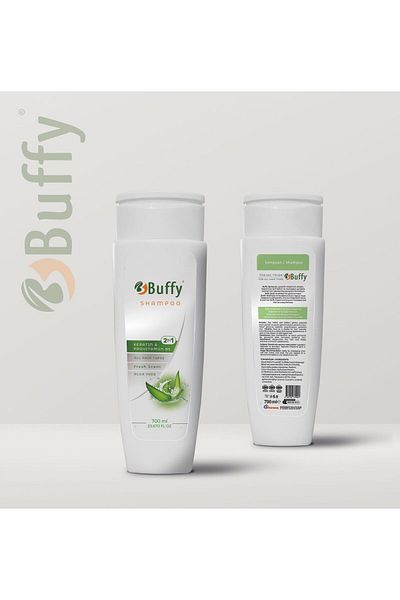 BUFFY 2 in 1 Shampoo - Aloe Vera & Keratin (700 ml)