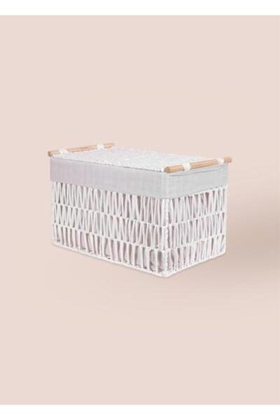 The Mia Coș Organizator din Răchită Alb 52x30x32 cm SPT0075