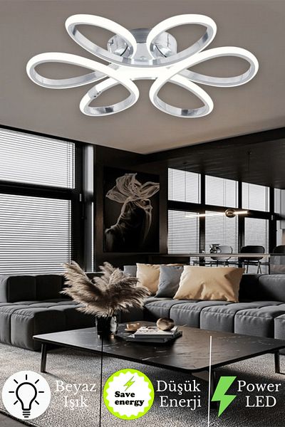 neeko Linup Modern Plafonier - Zero Led, Chandelier White and Gray Light Case