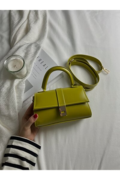 NBİBAGS Tiny Model Yağ Yeşili Kadın El Kol Ve Omuz Çantası