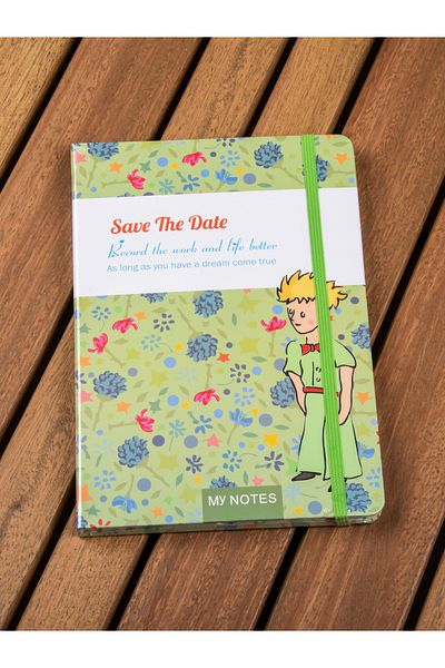 MUKKO HOME Little Prince Design Thick Cover Elastic Lined Notebook - 80 Sheets