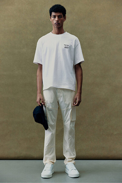 H&M Yırtılmaz Kargo Pantolon Slim Fit