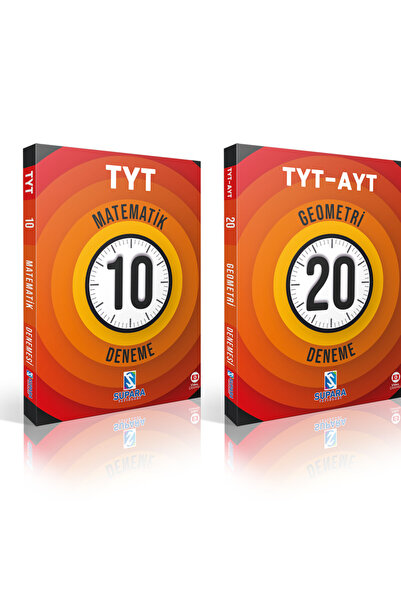 Supara Yayınları TYT MATEMATİK VE TYT AYT GEOMETRİ 30 ADET BRANŞ DENEMESİ (SI...