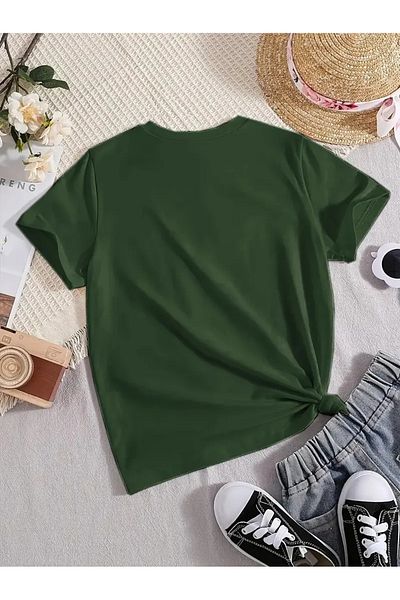 mercoledi Tricou oversize damă casual cu decolteu în V