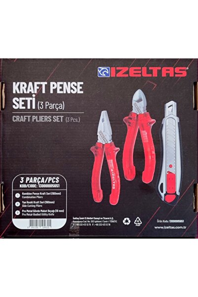 İzeltaş Kraft  Pense Seti 3 Parça