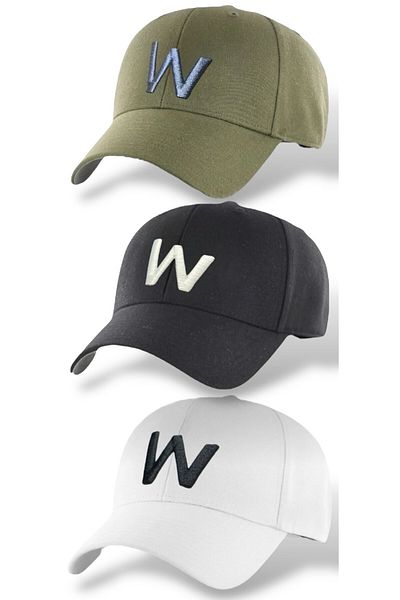w white stars sports & wear Комплект спортни шапки унисекс от 3 части, регулируеми велкро шапки