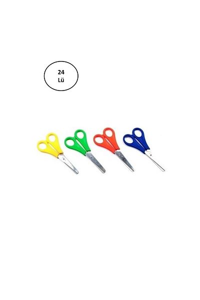 maarketim Puti 4440 Economical Ruled School Scissors 24 Pieces