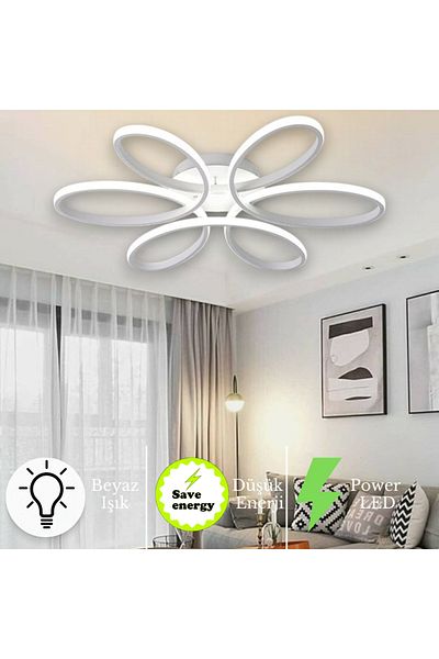 neeko Linup Modern Plafonier - Ceiling Zero Led, Chandelier White Light, White Case