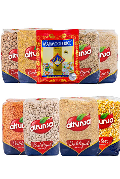 Altunsa 9'lu Premium Bakliyat Çeşitleri Ramazan Kolisi - & Mahmood Rice (900G)