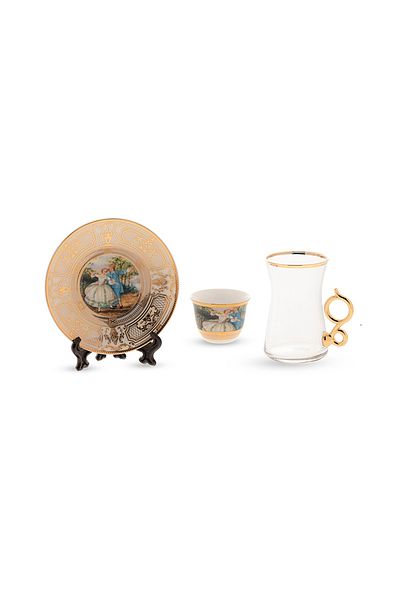 Dania Tulip Collection 18 Piece Coffee and Tea Set