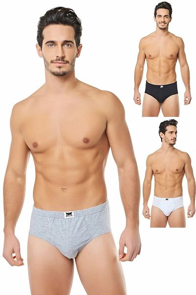 KEYAL Tutku Men's Mixed Color 3-Pack Cotton Combed Underpants New Season