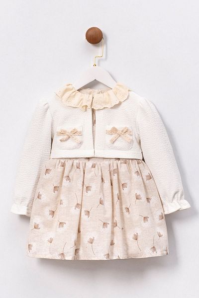 HAUSEkids 2-5 ετών Premium βαμβακερό κοστούμι κοριτσιών-Latte