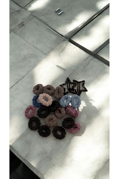 SHOPNEST Pachet de 3 mini agrafe de cauciuc pentru fete, agrafe de păr