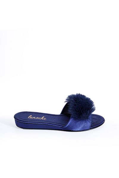 Lunoche Nightwear Feather Women's Dowry Slippers Stylish Daily House Slippers Ornate Dowry Birth Guest Bridal Slippers
