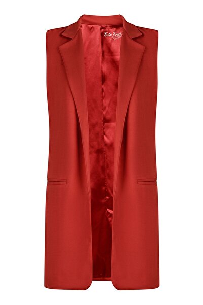 Eda Erdoğan Kiremit Rengi Yelek