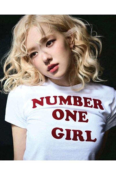 1blood Number One Girl - Crop Top cu centură albă