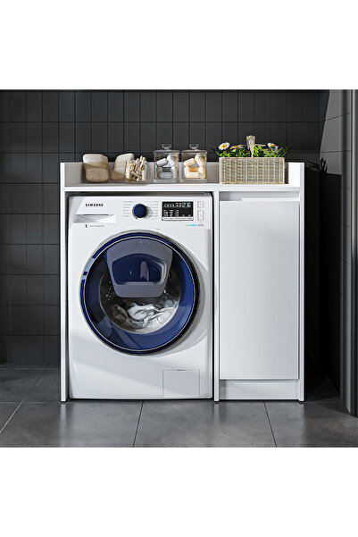 ROOMART Çamaşır-kurutma Makinesi Dolabı Tek Kapaklı Banyo Dolabı 100 cm