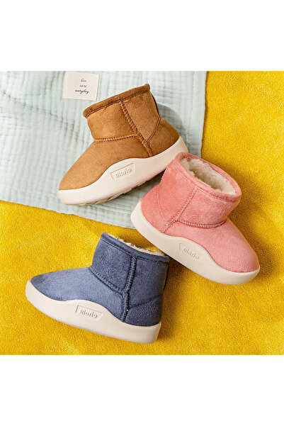 ega collection Wooly Çocuk Bot Peluş Dolgulu Kışlık Bot