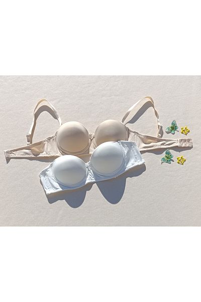 siyalife Strapless Push up Padded Bra with Detachable Straps