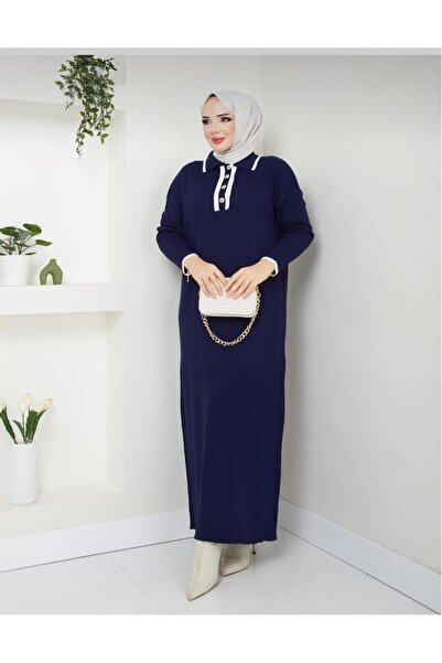 STİLZERAFET ПРЕДНЬОЮ ЗАСТІБКОЮ ТРИКОТАЖНА СУКНЯ