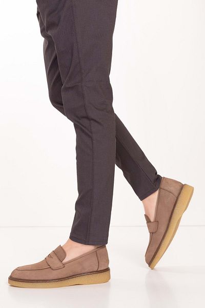 Gondol Pantofi casual pentru bărbați din piele naturală cu talpă din cauciuc tx.77802