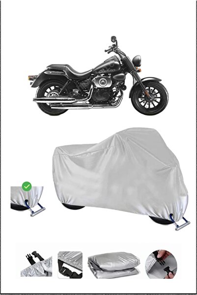 Breen قفل Rks BLACKSTER250I متوافق مع غطاء دراجة نارية مقاوم للماء ومتين - رمادي