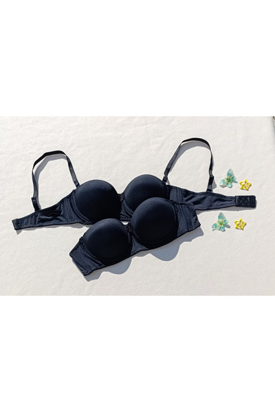 siyalife Pachet de 2 sutien de susținere căptușit fără bretele, cu bretele de...