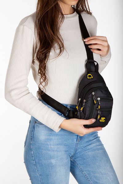 Newish Polo Geantă de piept unisex din stofă de in