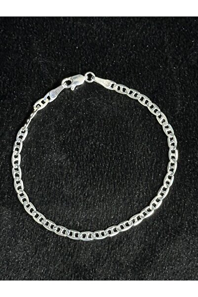 ADA LİFE GÜMÜŞ 925 Ayar Gümüş 3mm Forse Barlı Erkek  Bileklik (Çantalı Kutu)