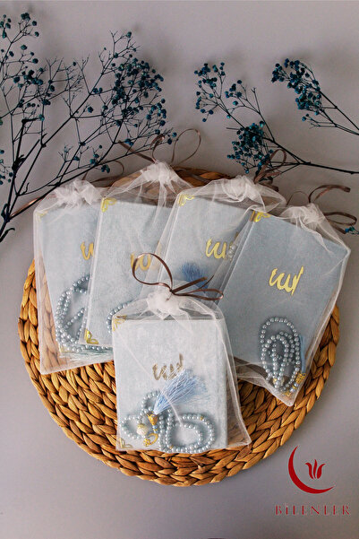 Bilenler Hediyelik Tül Keseli Kadife Yasin ve İnci Tesbih Seti 1 Adet