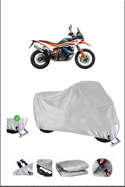 Breen قفل KTM 790ADVENTURER متوافق مع غطاء دراجة نارية مقاوم للماء ومتين - رمادي