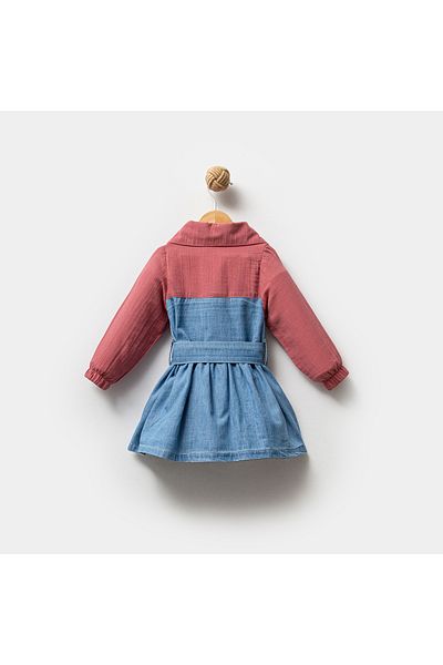 Overdo Rochie de muselină din denim pentru fetiță