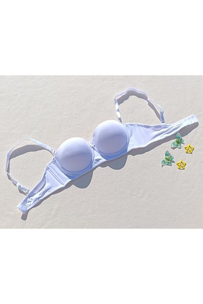 siyalife Sutien Push Up căptușit fără bretele cu bretele detașabile