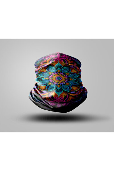 Buffalo قناع راكب الدراجة النارية بتصميم ماندالا، طوق رقبة خارجي للجنسين، بان...