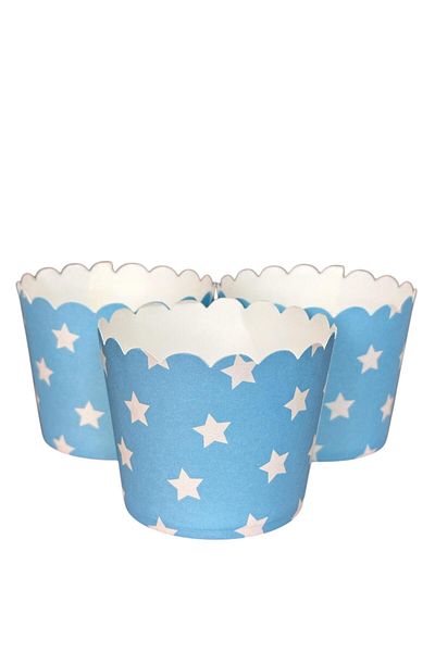 Cadde Süs Blue Star Themed Muffin Cupcake Mold